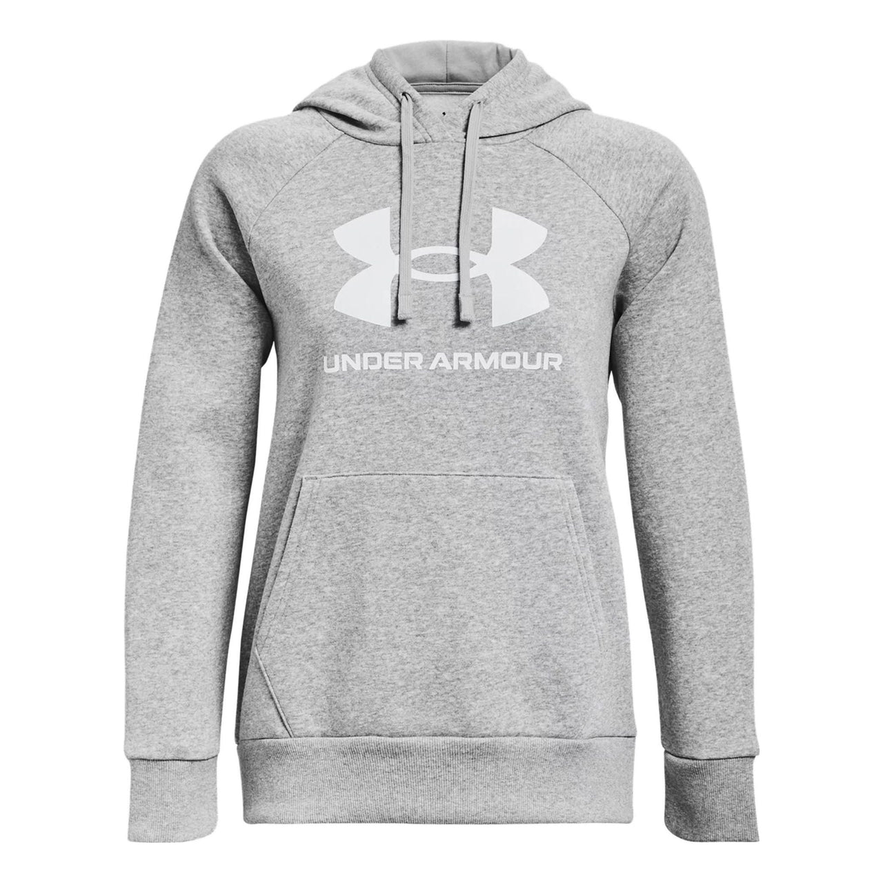 (WMNS) Under Armour Rival Fleece Big Logo Hoodie 'Light Grey' 1379501-012