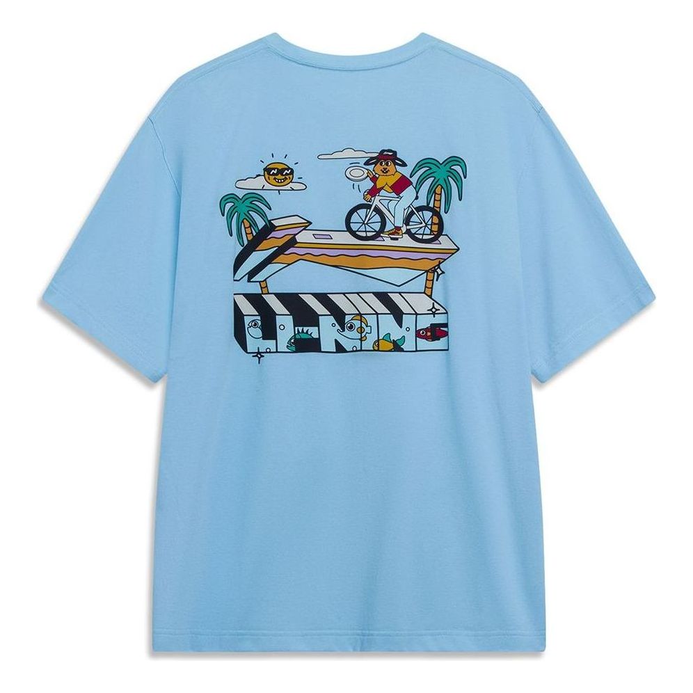 Li-Ning Cartoon Graphic T-shirt 'Blue' AHST179-6