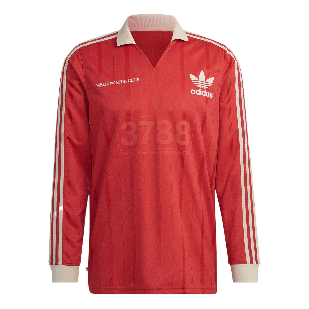 Men's adidas originals Mrc Ls Chest Printing Sports Long Sleeves Red T-Shirt HN1677
