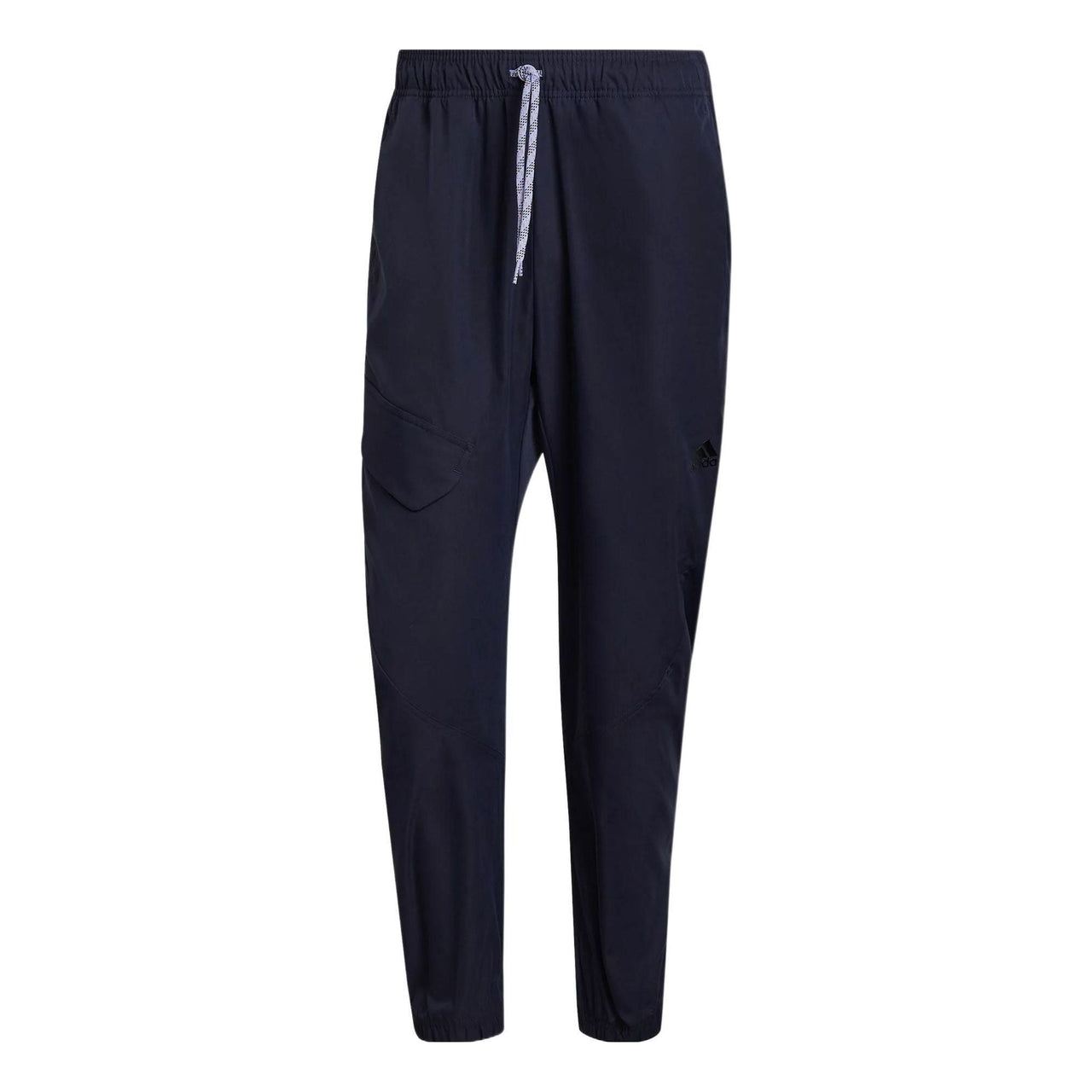Men's adidas O-shape Cargo Solid Color Lacing Casual Sports Pants/Trousers/Joggers Legendary Ink Blue HB6565
