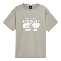 New Balance Running Boston Graphic Tee 'Grey White' AMT32374-HUS