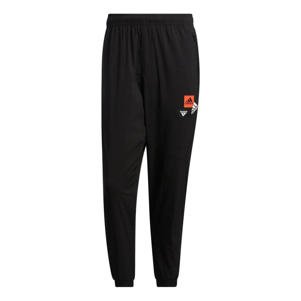Men's adidas Mh Bp3 Wvpnt Logo Pattern Gym Sports Bundle Feet Autumn Black Pants HM2974