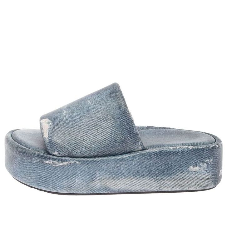 (WMNS) Balenciaga Rise Sandals 'Denim Print Leather' 656960WBMA14000