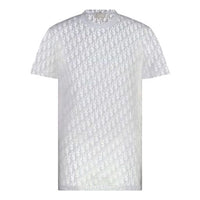 Men's DIOR Knit Printing Short Sleeve White 183J652A0537-C080