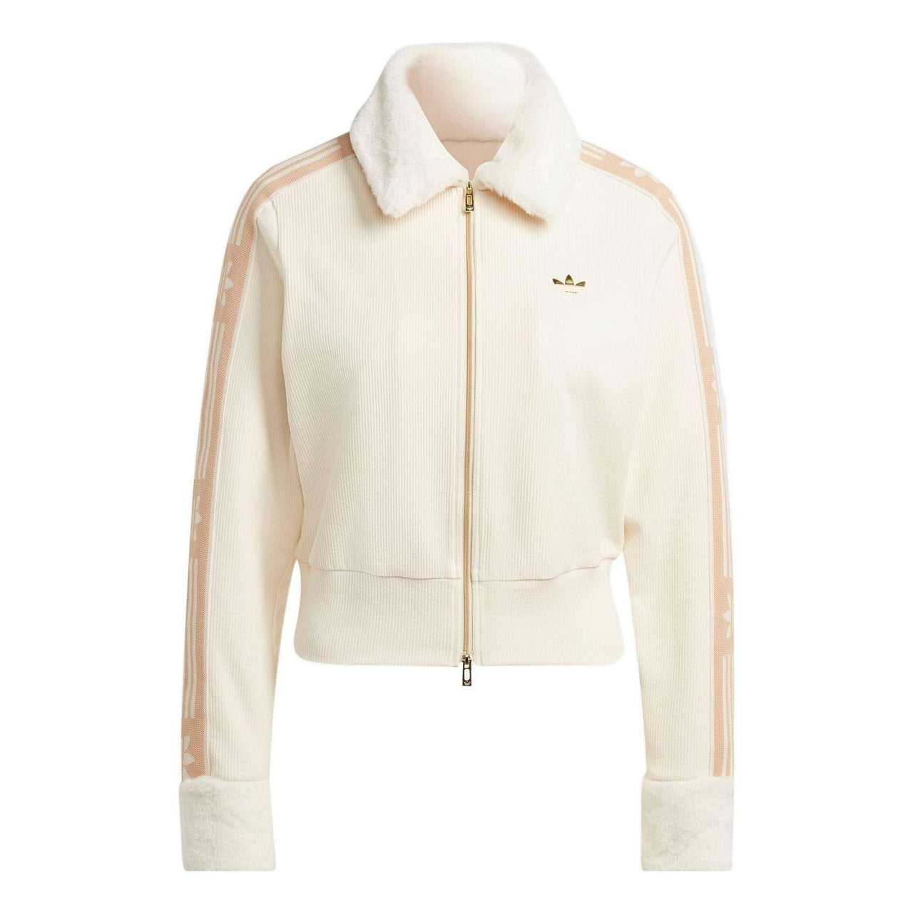 (WMNS) adidas Ski Chic Rib Track Jacket 'Beige' IA3913