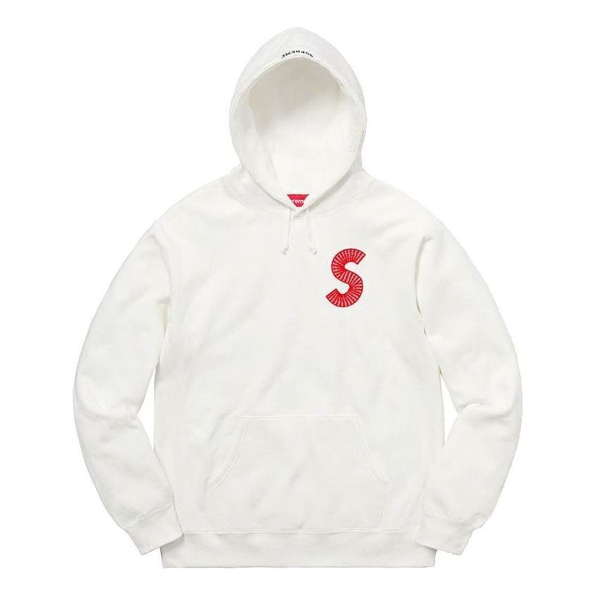 Supreme S Logo Hoodied 'Whte Red' SUP-FW20-068