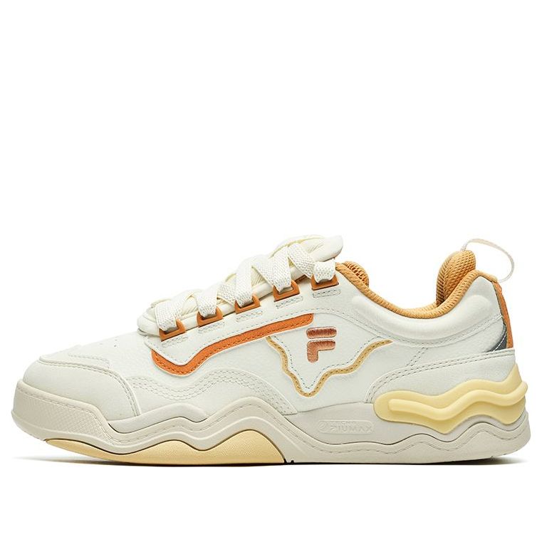 (WMNS) FILA FUSION Kick Sneakers 'White Orange' T12W242203FPB