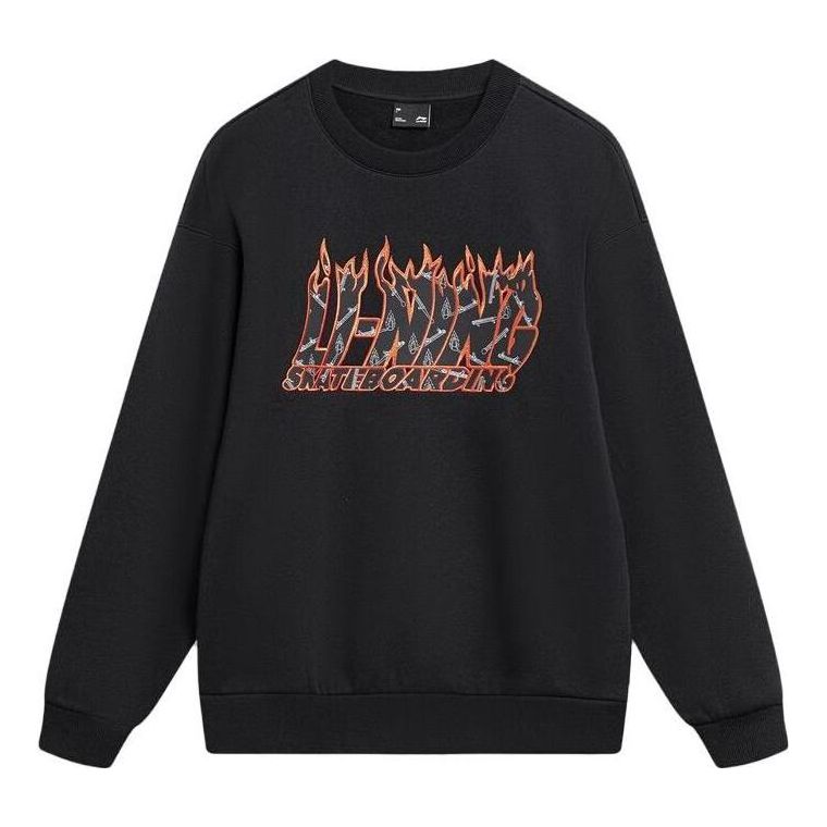 Li-Ning x Phil Hackett Graphic Loose Fit Sweatshirt 'Black' AWDT949-1