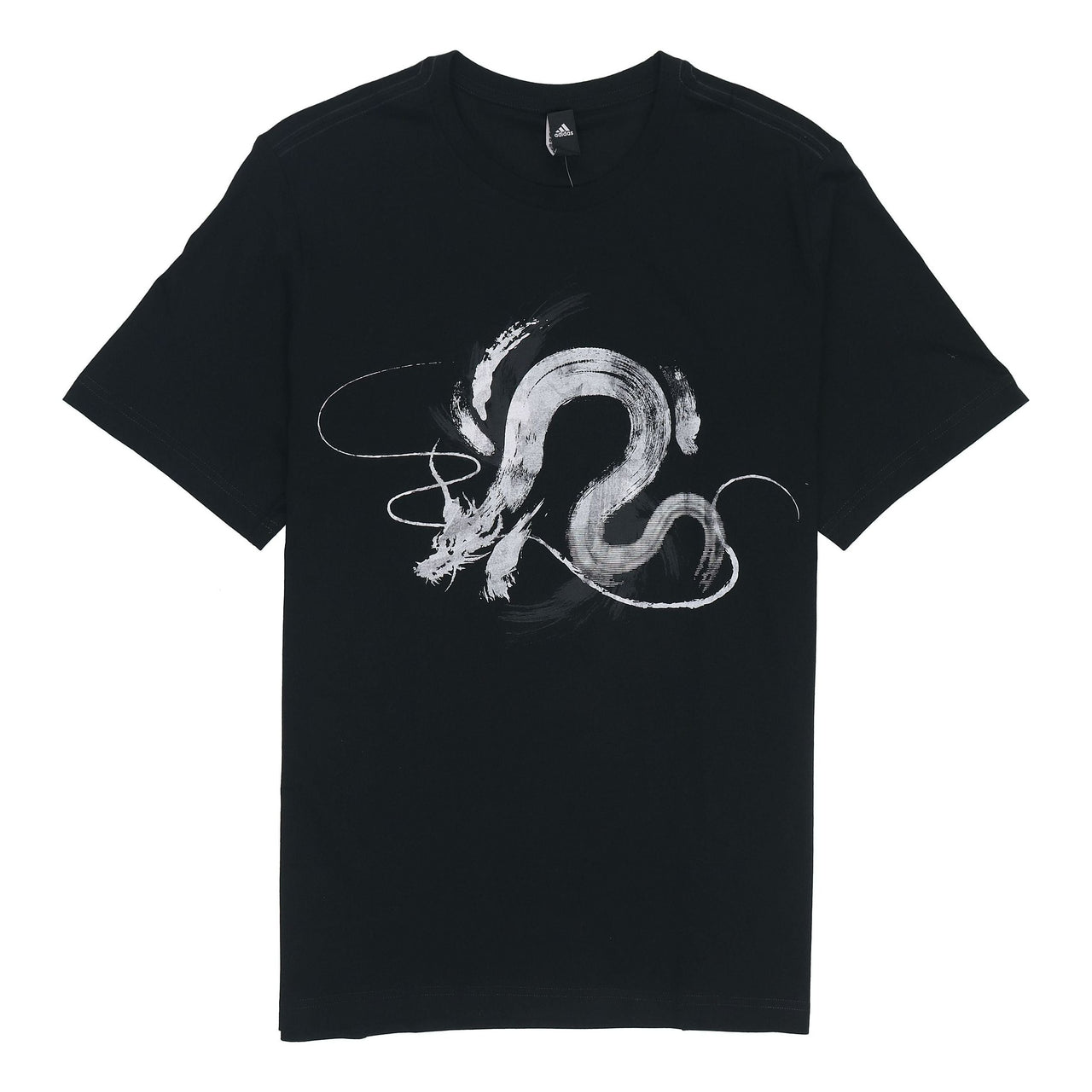 adidas WJ T GFX Series Printing Athleisure Casual Sports Round Neck Short Sleeve Black GP0903