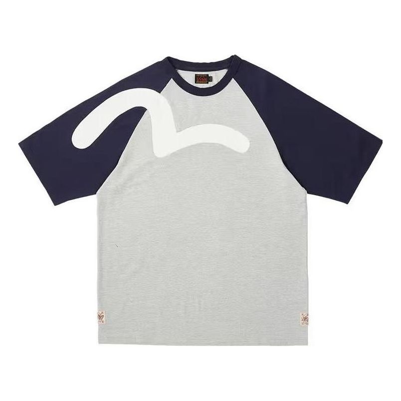 Palace x Evisu Seagull Raglan T-shirt 'Grey Marl' P24EVES002