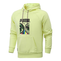 PUMA Casual Graphic Hoodie 'Green Black' 531329-40