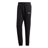 adidas E Pln T Pnt Fl Solid Color Bundle Feet Casual Sports Pants Black DU0372