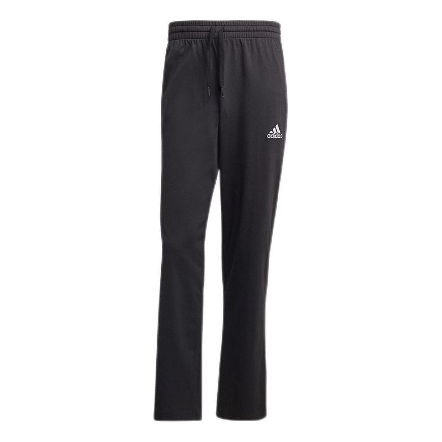 adidas Knit Casual Sports Pants Gym Long Pants Black GK9017