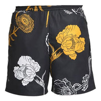 Nike Flowers Printing Full Print Straight Casual Shorts Unisex Black DH2953-010