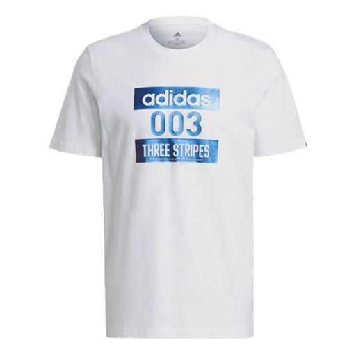 Men's adidas Sports Stylish Casual Short Sleeve White T-Shirt GL3261