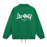 Li-Ning Logo Coach Jacket 'Green White' AJDT499-2