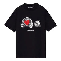 Palm Angels Bear In Love Classic Tee 'Black White' PMAA001S21JER0211001