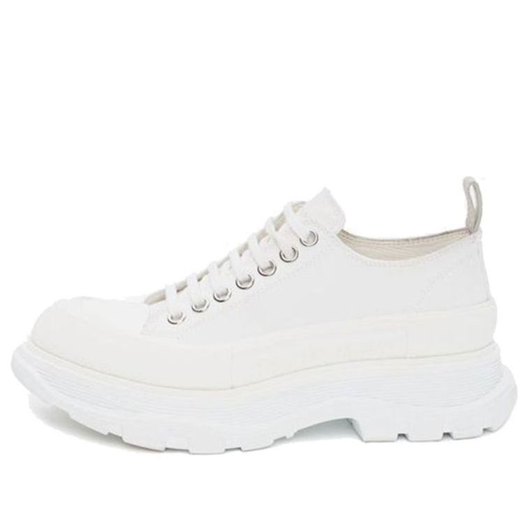 (WMNS) Alexander McQueen Tread Slick Low Lace Up 'White' 611705W4L329000