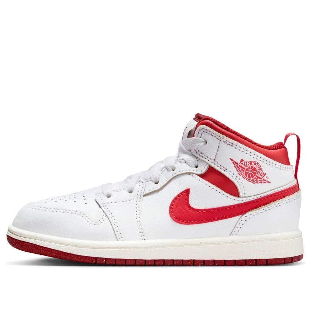 (PS) Air Jordan 1 Mid SE 'White Dune Red' FJ3467-160