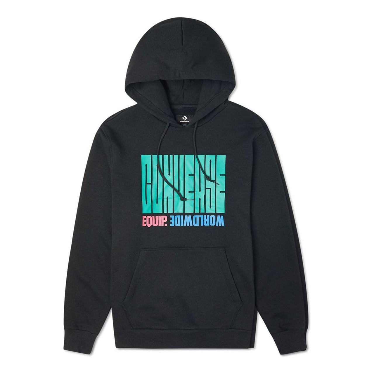 Converse Equip Worldwide Graphic Hoodie 'Black' 10021272-A02