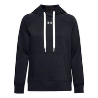 (WMNS) Under Armour Rival Fleece Hoodie 'Black White' 1356317-001