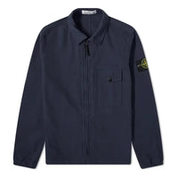 STONE ISLAND Garment Dyed Zip Shirt Overshirt 'Navy' 751510704-V0020