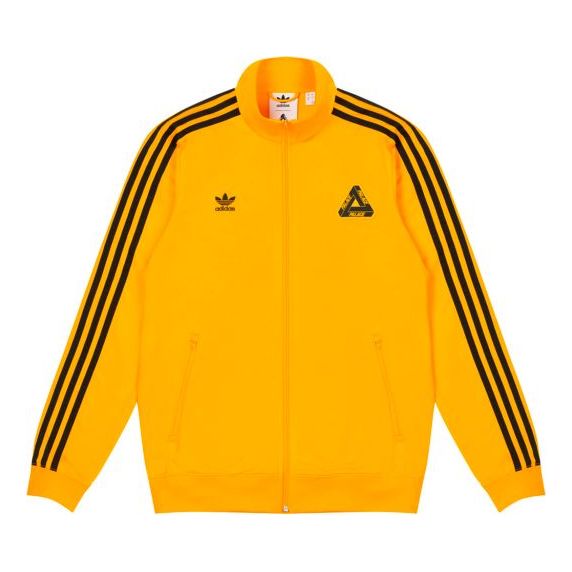 PALACE x adidas originals Crossover Stripe Stand Collar Zipper Yellow Jacket GQ2891