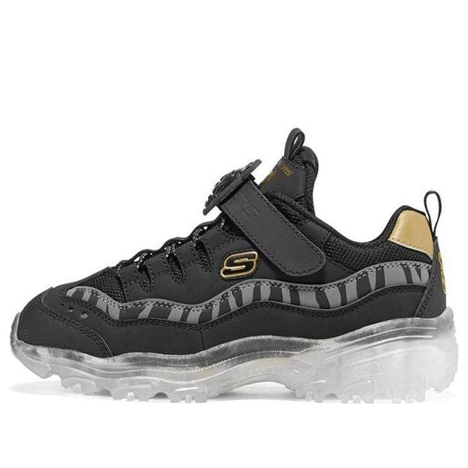 (GS) Skechers Ice D'lites 'Black Gold' 317006L-BKGD