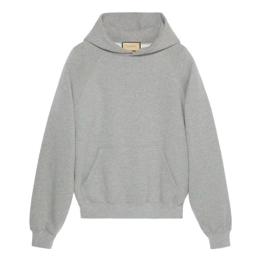 Gucci Cotton Hooded Sweatshirt With Print 'Grey' 768454-XJF3Y-1230