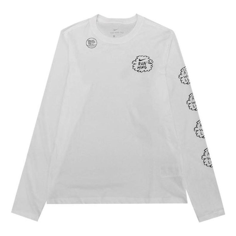 Nike long sleeves graphic T-shirt 'White' CK9466-133