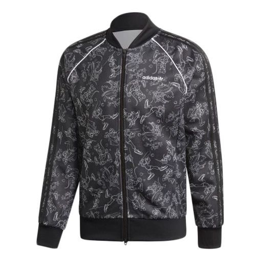 adidas x Disney Goofy Sst Tt Crossover Printing Athletics Sports Jacket Black GD6023