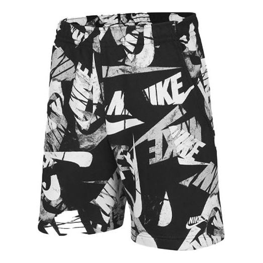 Men's Nike Sportswear Sport Essentials+ Logo Full Print Sports Shorts Black DM6886-010