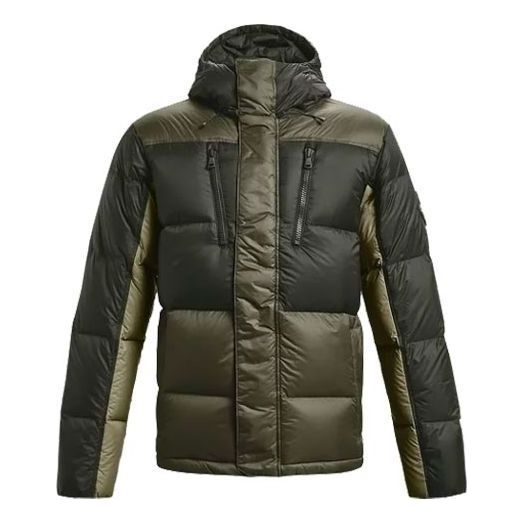 Under Armour ColdGear Infrared Down Blocked Jacket 'Black Olive' 1364895-310