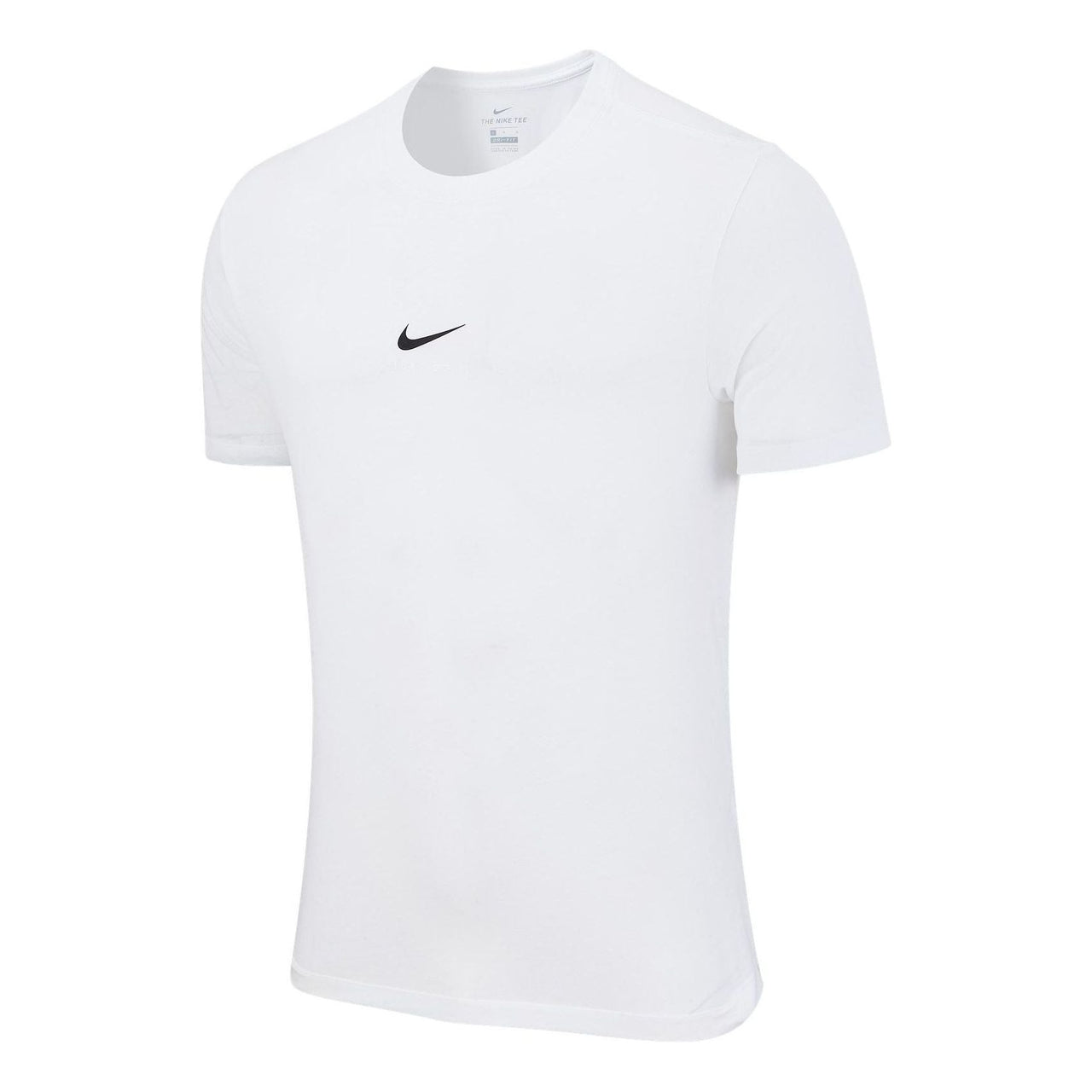 Men's Nike Solid Color Round Neck Logo Pullover Short Sleeve White T-Shirt DD9211-100