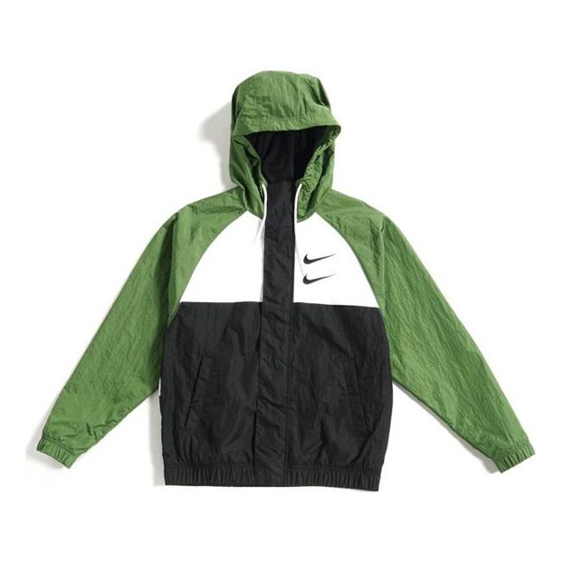Nike Sportswear Swoosh Men's Woven Hooded Jacket 'Green' CJ4889-010