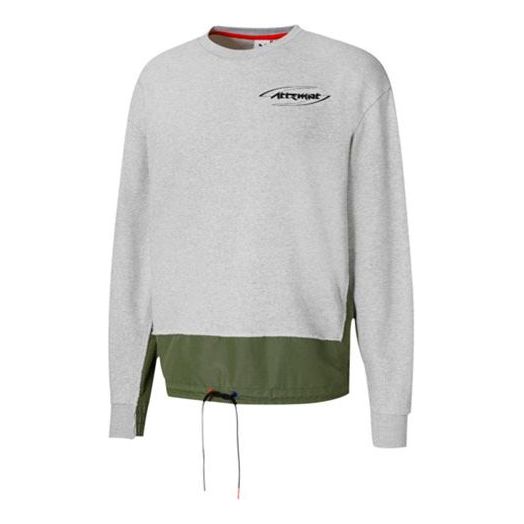 PUMA x ATTEMPT Crossover Splicing Casual Round Neck Gray 598273-04