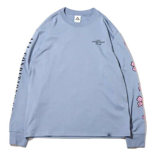 Nike ACG SS22 Flowers Alphabet Printing Casual Long Sleeves Blue DQ4959-493