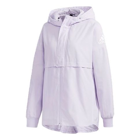 (WMNS) adidas Wb Logo Printing Hooded Jacket Purple FM9258