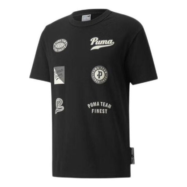 PUMA Team Statement Short Sleeve T-Shirt 'Black' 536921-01