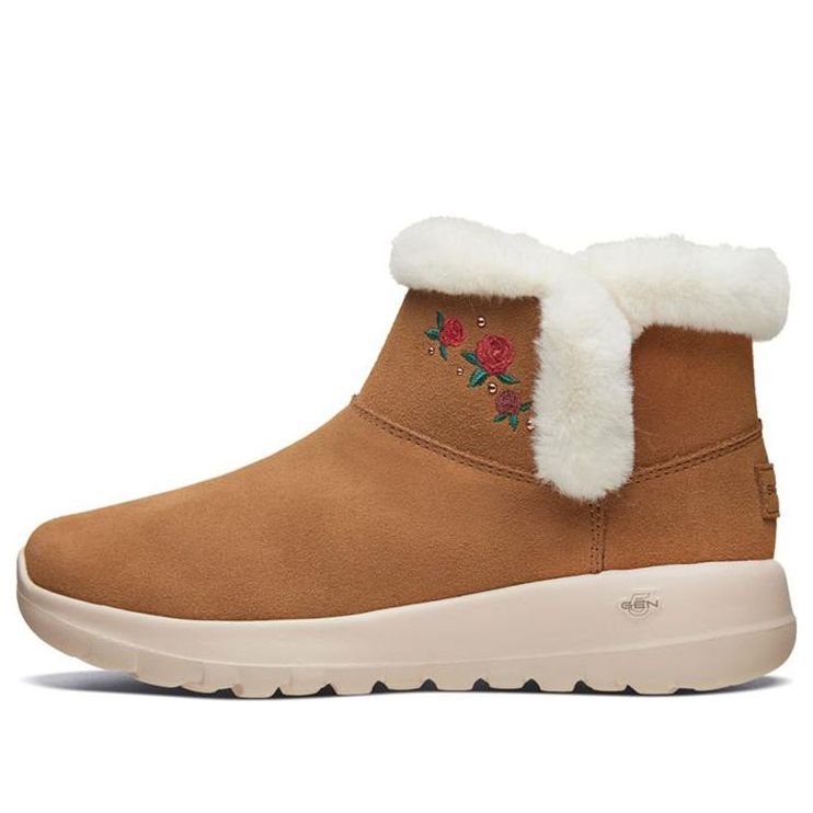 (WMNS) Skechers On-The-Go Joy 'Brown with Flowers' 16607-CSNT