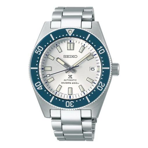 Men's SEIKO prospex Series 140 Anniversary Limited Edition Mechanical White Dial Blue Steel Strip Watch SPB213J1