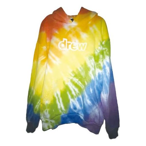 Drew House skidoodle tie dye Rainbow Alphabet Long Sleeves Unisex Rainbow DR-FW19-1