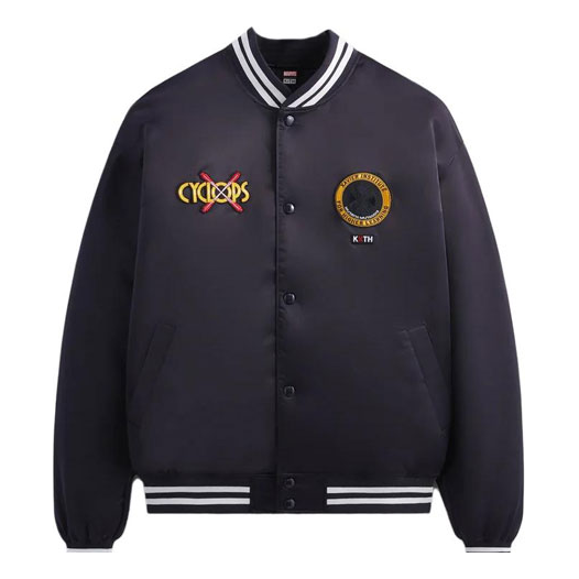 KITH For X-Men Cyclops Satin Bomber Jacket 'Ink' KHM010321-432