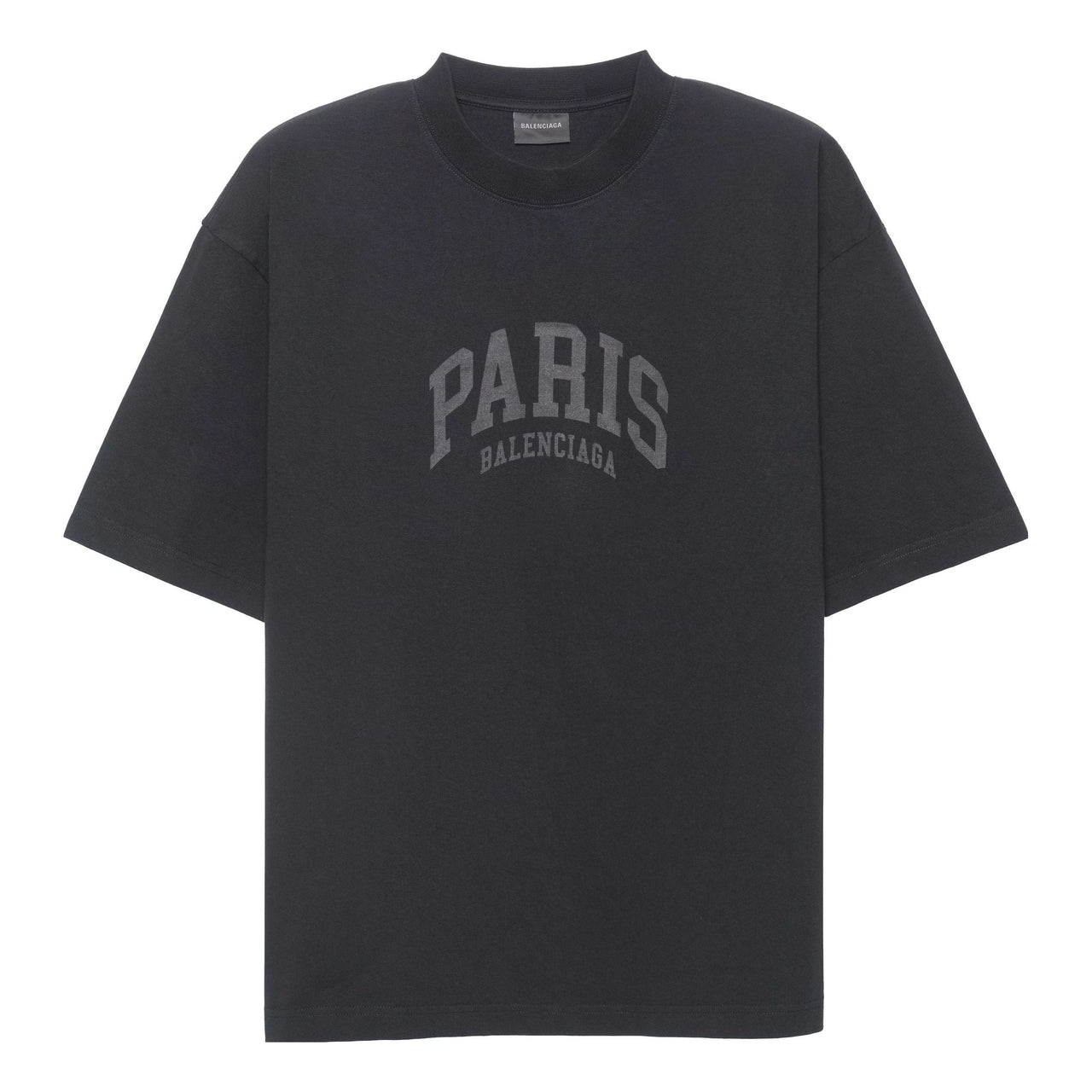 Balenciaga Cities Paris T-Shirt Medium Fit 'Nero' 612966TLVL71069
