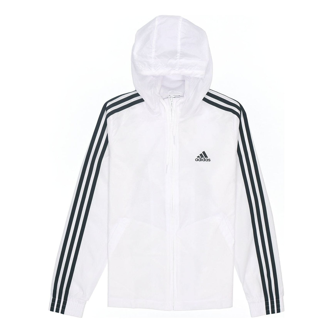 (WMNS) adidas Essentials 3-Stripes Windbreaker Asia Sizing 'White Black' H10243