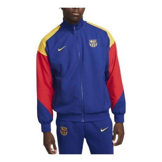 Nike Dri-FIT FC Barcelona Strike Soccer Track Jacket 'Royal Blue Red Gold' FJ5427-455