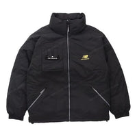 New Balance Logo Print Puffer Jacket 'Black White' AMJ14308-BK