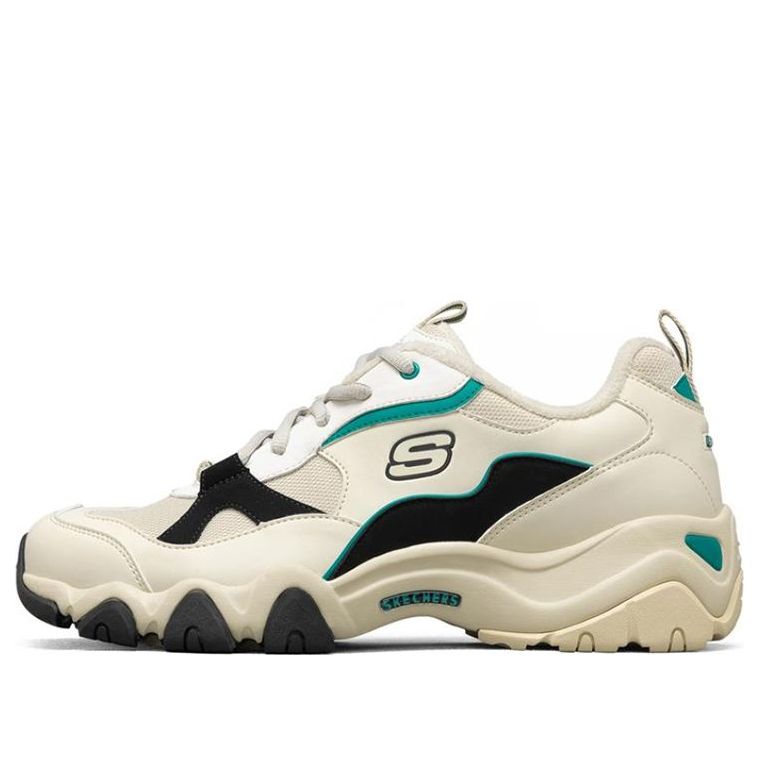 Skechers D'lites 2.0 Running Shoes White/Black/Green 666159-NTBK