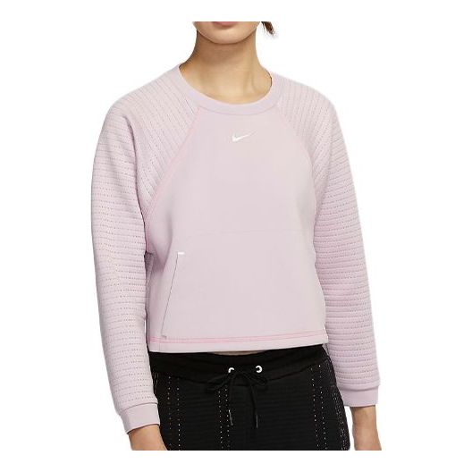 (WMNS) Nike Pro Luxe Round-neck Sweatshirt 'Pink Purple Red' CU5746-516