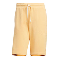 adidas neo Solid Color Lacing Casual Straight Shorts Unisex Yellow HS6825